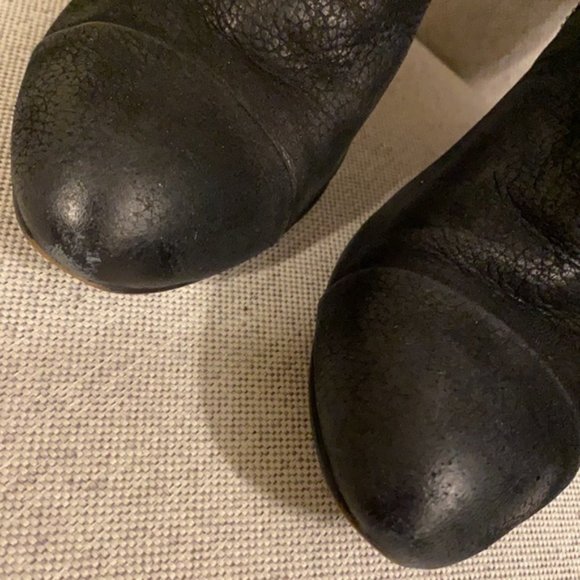 Cole Haan Black Leather Ankle Boots Zip Shoes - Size 7 - Picture 6 of 10